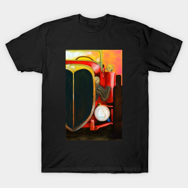 Sunset hotrod T-Shirt by Ronsycrafts 